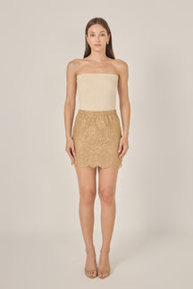 MARSY - Lace Mini Skirt - SKIRTS available at Objectrare