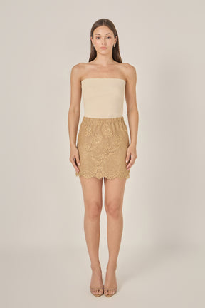 MARSY - Lace Mini Skirt - SKIRTS available at Objectrare