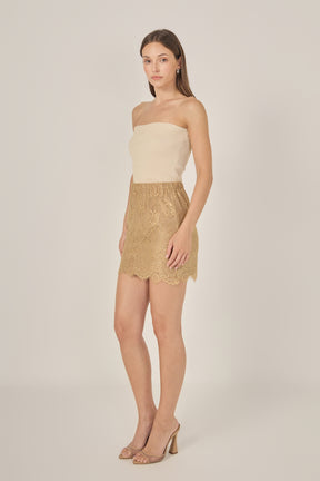 MARSY - Lace Mini Skirt - SKIRTS available at Objectrare