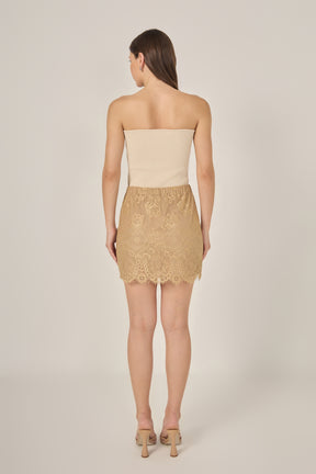 MARSY - Lace Mini Skirt - SKIRTS available at Objectrare