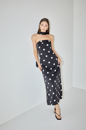 MARSY - Polka Dot Backless Dress - DRESSES available at Objectrare