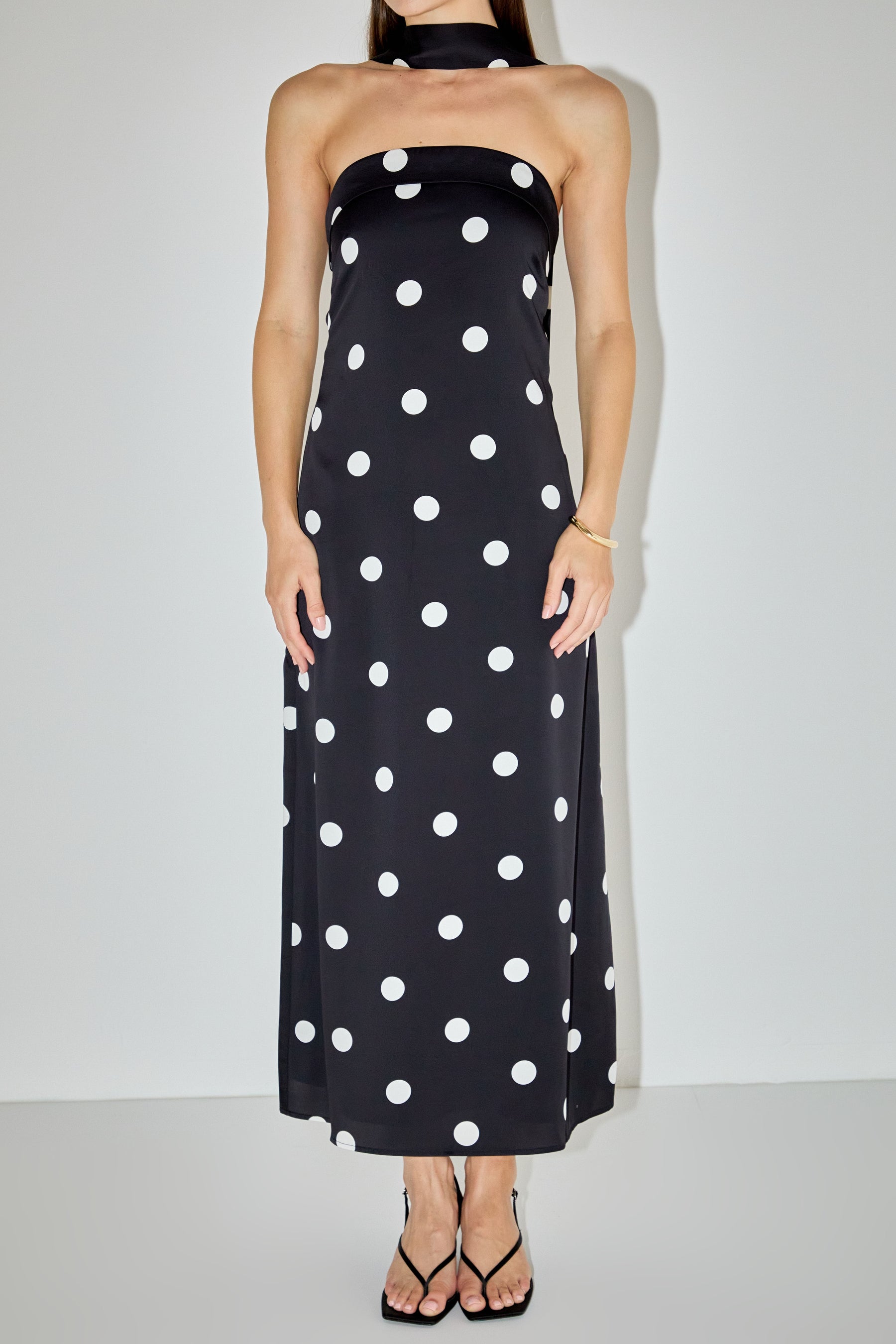 MARSY - Polka Dot Backless Dress - DRESSES available at Objectrare