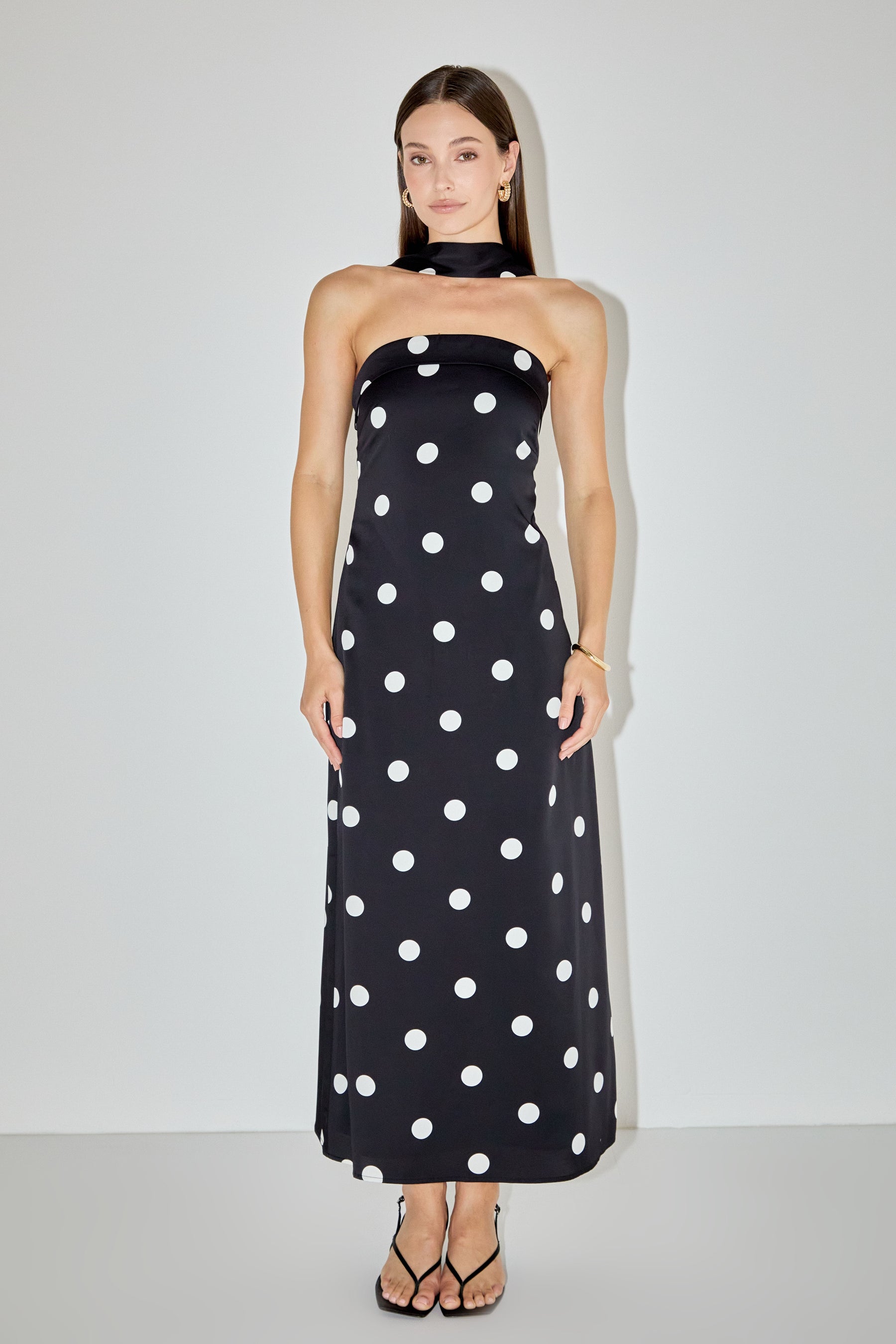 MARSY - Polka Dot Backless Dress - DRESSES available at Objectrare