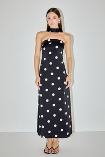 MARSY - Polka Dot Backless Dress - DRESSES available at Objectrare