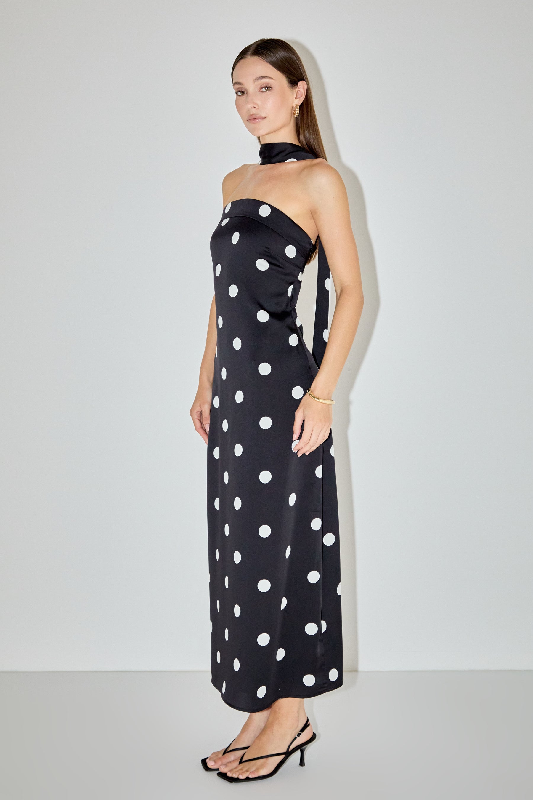 MARSY - Polka Dot Backless Dress - DRESSES available at Objectrare