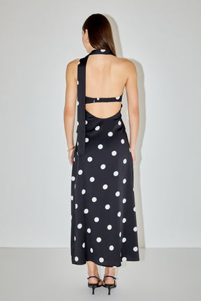 MARSY - Polka Dot Backless Dress - DRESSES available at Objectrare