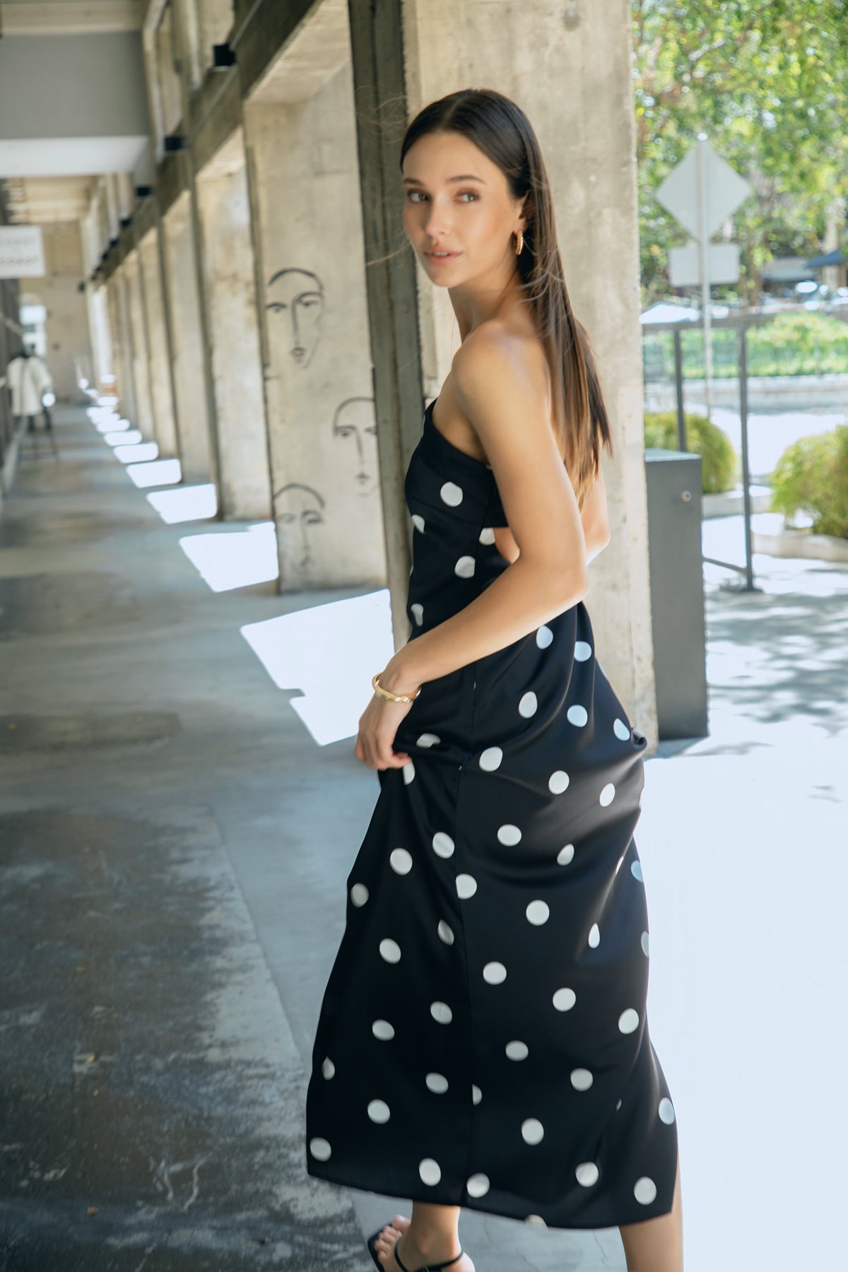 MARSY - Polka Dot Backless Dress - DRESSES available at Objectrare