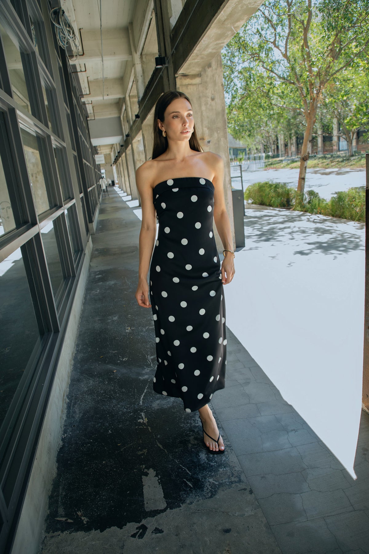 MARSY - Polka Dot Backless Dress - DRESSES available at Objectrare