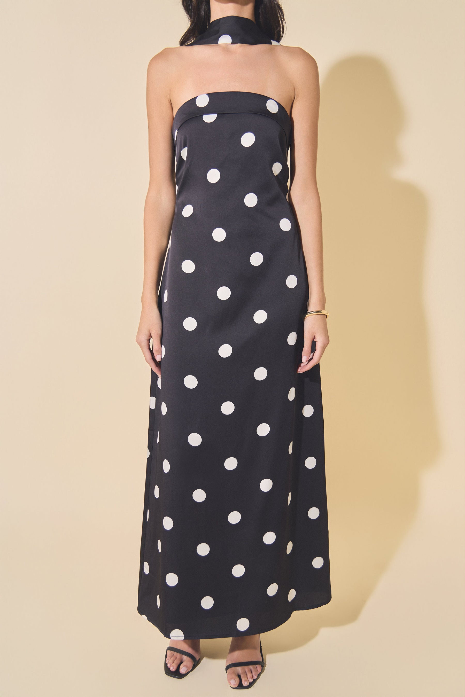 MARSY - Polka Dot Backless Dress - DRESSES available at Objectrare