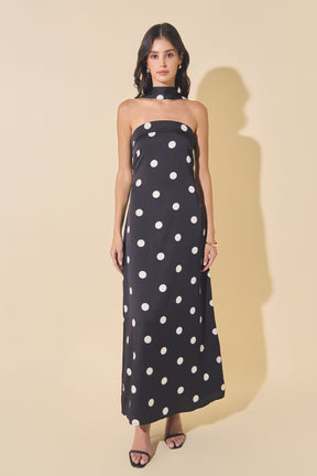 MARSY - Polka Dot Backless Dress - DRESSES available at Objectrare