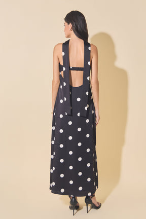MARSY - Polka Dot Backless Dress - DRESSES available at Objectrare