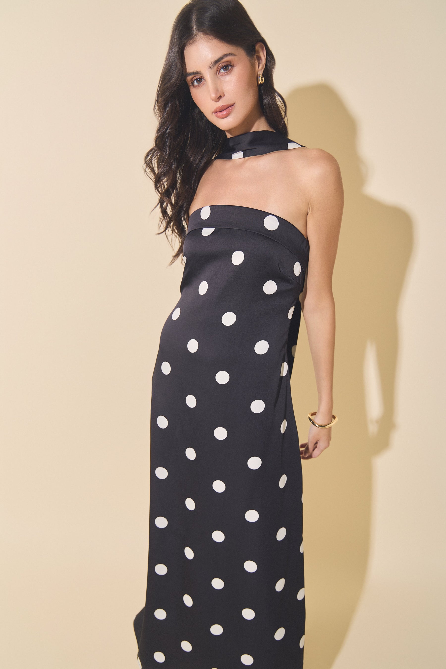 MARSY - Polka Dot Backless Dress - DRESSES available at Objectrare