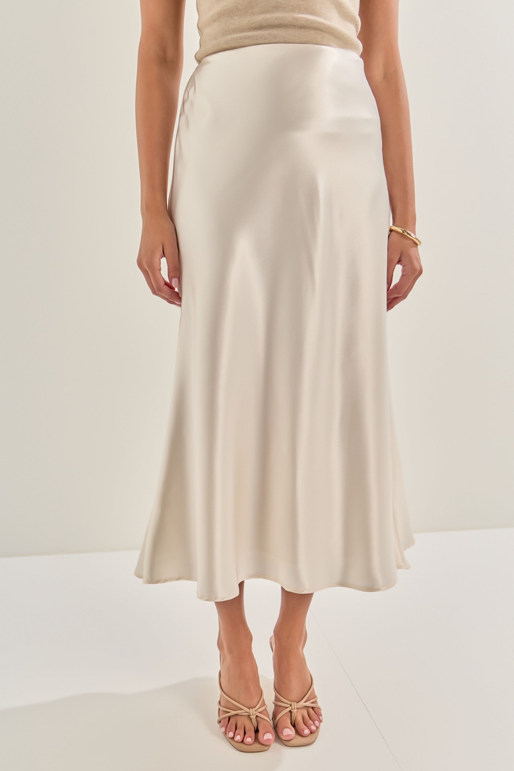 MARSY - Satin Skirt - SKIRTS available at Objectrare
