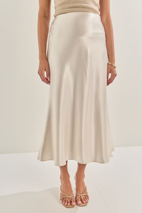 MARSY - Satin Skirt - SKIRTS available at Objectrare