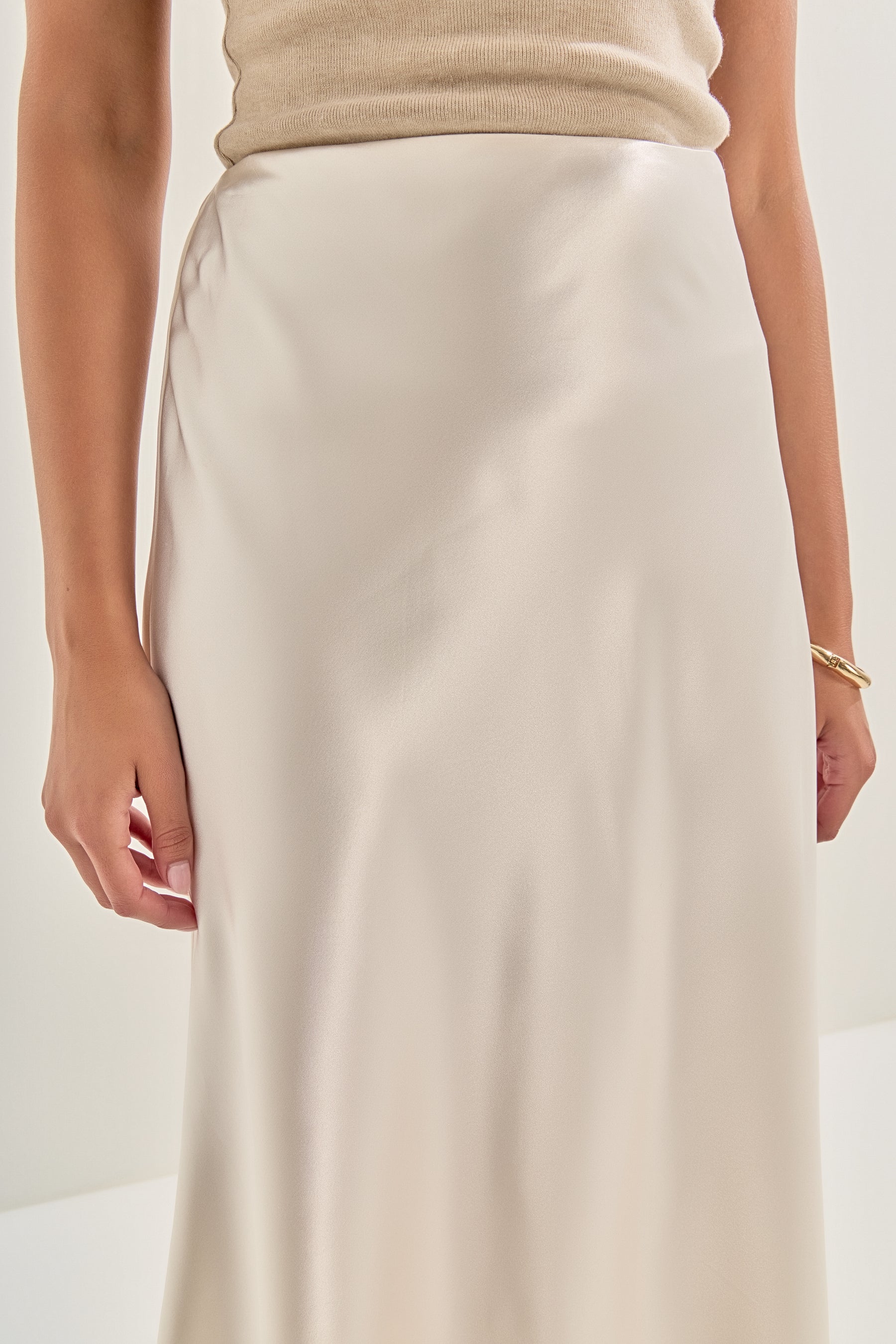 MARSY - Satin Skirt - SKIRTS available at Objectrare