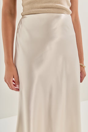 MARSY - Satin Skirt - SKIRTS available at Objectrare