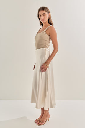 MARSY - Satin Skirt - SKIRTS available at Objectrare