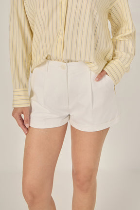 MARSY - Rolled-Up Fitted Shorts - PANTS available at Objectrare