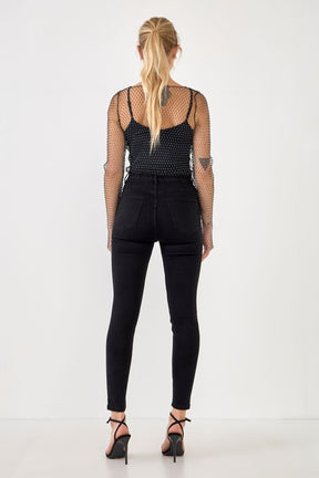 ENDLESS ROSE - Crystal Mesh Top - TOPS available at Objectrare