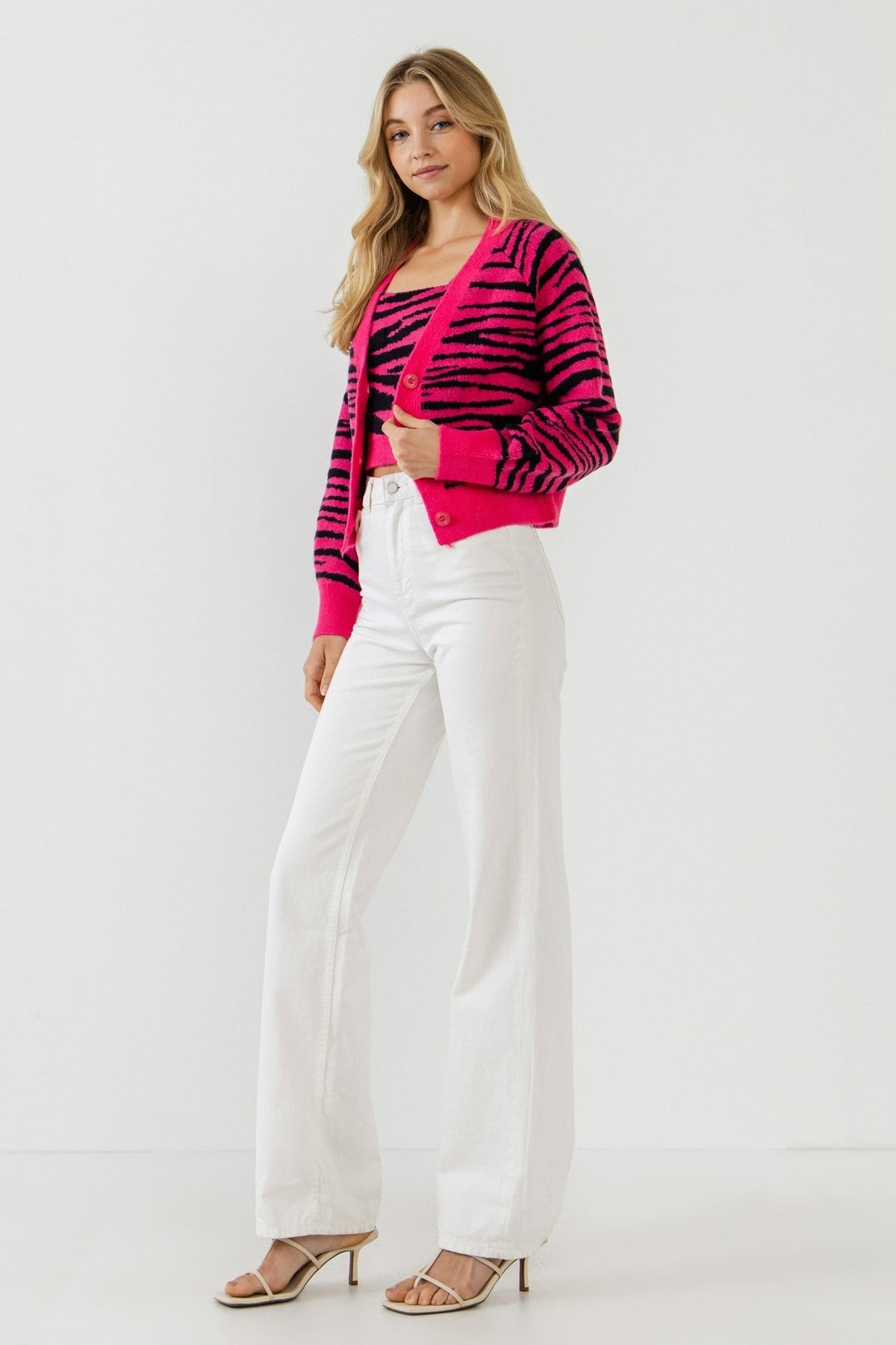 ENGLISH FACTORY - Tiger Knit Cardigan - CARDIGANS available at Objectrare