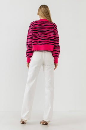 ENGLISH FACTORY - Tiger Knit Cardigan - CARDIGANS available at Objectrare