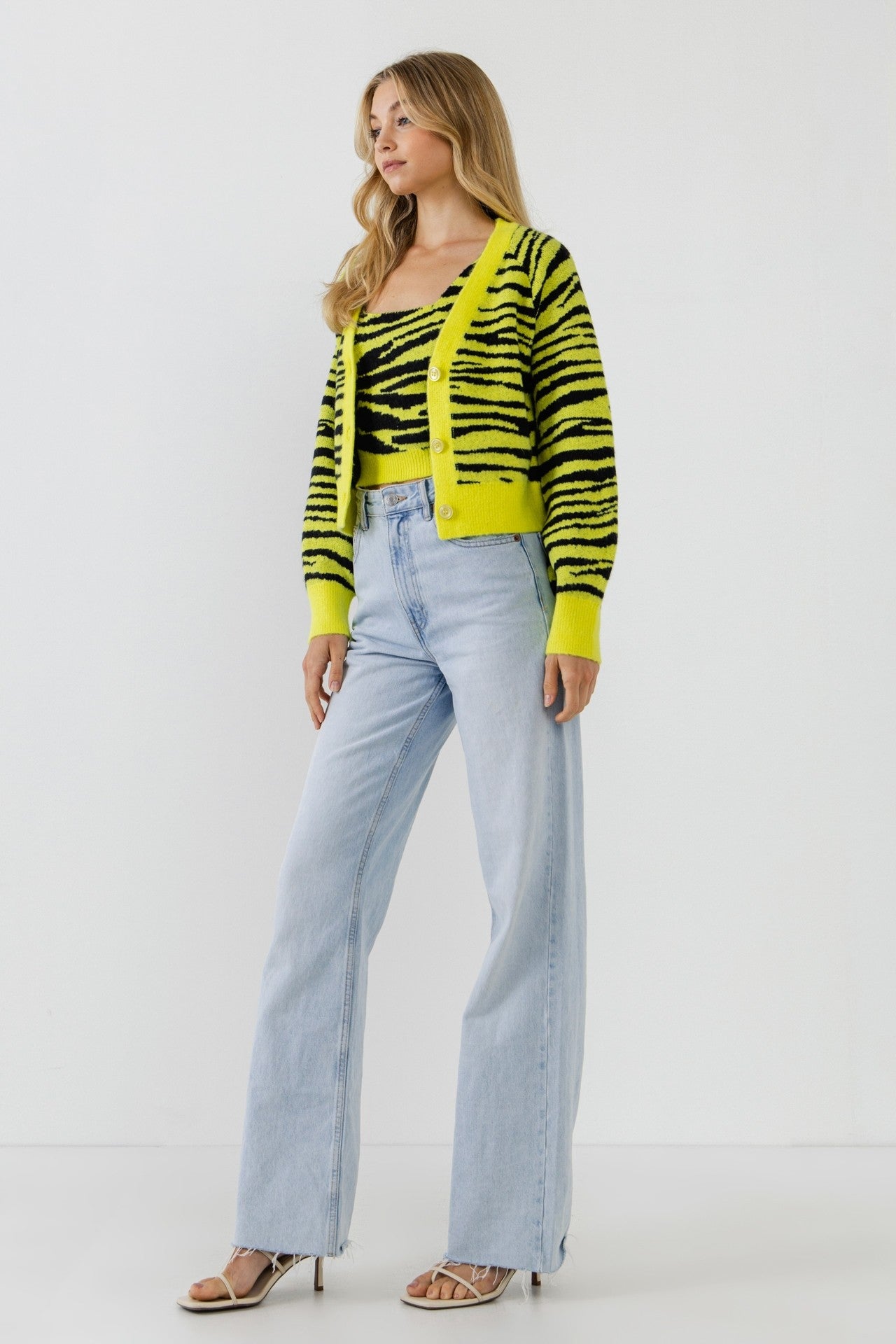 ENGLISH FACTORY - Tiger Knit Cardigan - CARDIGANS available at Objectrare