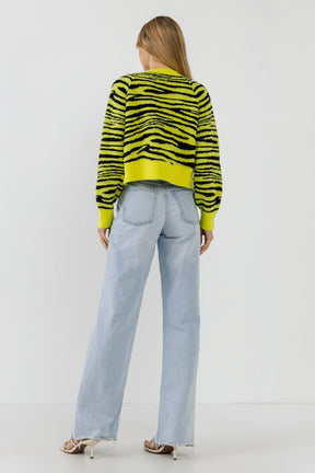 ENGLISH FACTORY - Tiger Knit Cardigan - CARDIGANS available at Objectrare