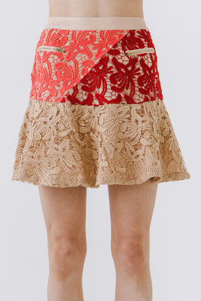 ENDLESS ROSE - All Over Lace Mini Skirt - sale available at Objectrare