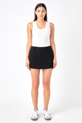 GREY LAB - Low Waisted Mini Skort - SKORTS available at Objectrare