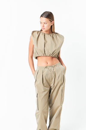 GREY LAB - Balloon Shaped Sleeveless Top - TOPS available at Objectrare