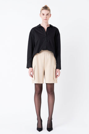 GREY LAB - Knit Shorts with Pockets - SHORTS available at Objectrare