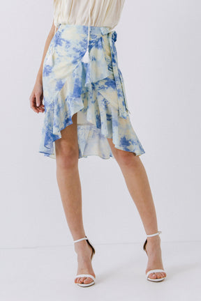 FREE THE ROSES - Tie Dye Wrap Skirt - SKIRTS available at Objectrare