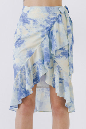 FREE THE ROSES - Tie Dye Wrap Skirt - SKIRTS available at Objectrare