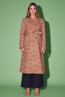 ENGLISH FACTORY - Premium Wool Brocade Swing Coat - COATS available at Objectrare