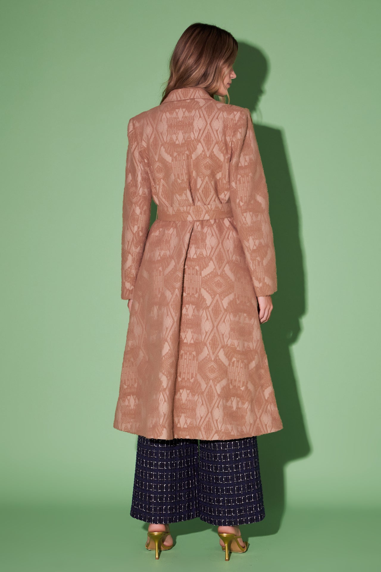 ENGLISH FACTORY - Premium Wool Brocade Swing Coat - COATS available at Objectrare