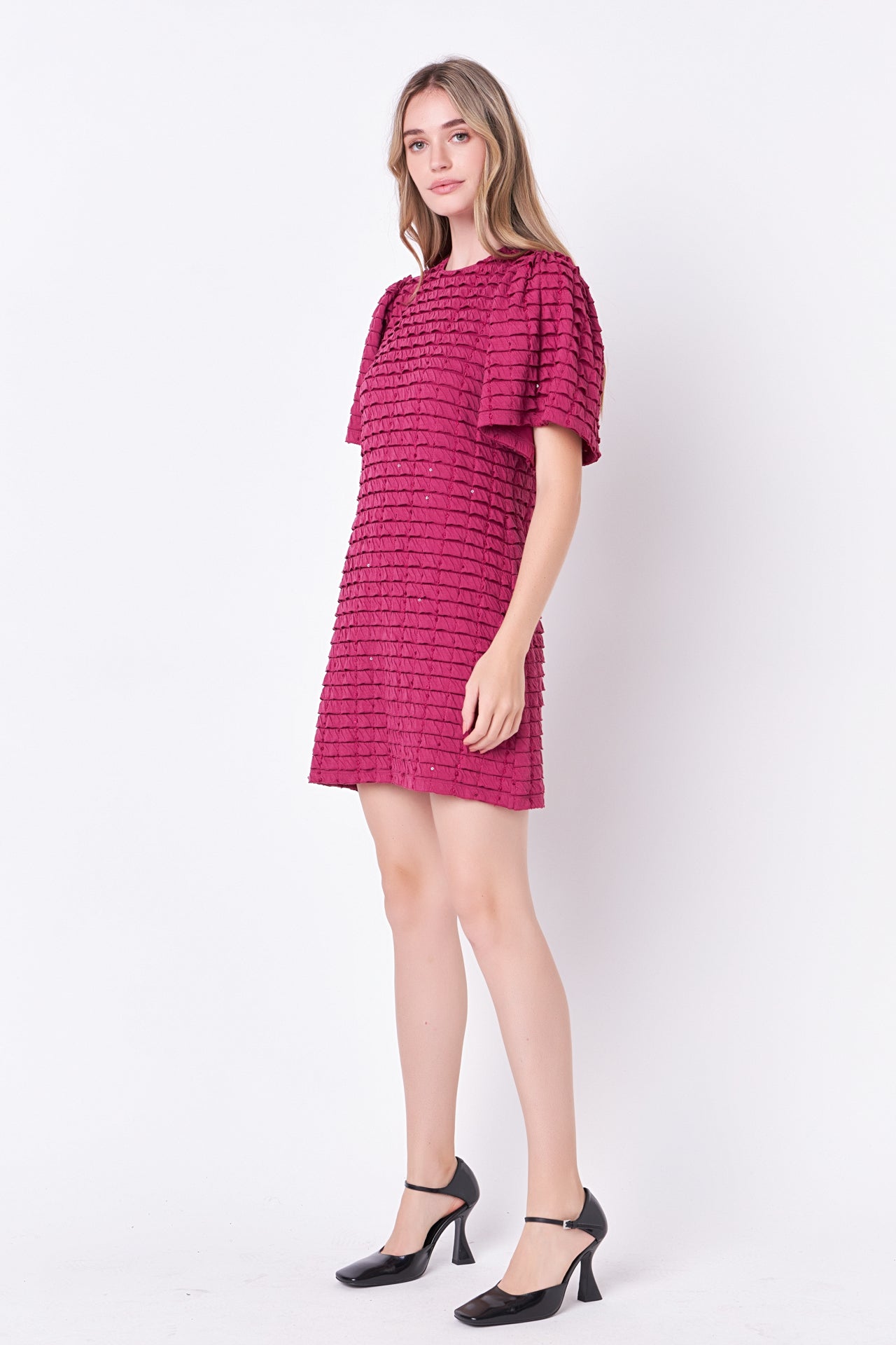 ENGLISH FACTORY - Tiered Jersey Mini Dress With Embroidery - DRESSES available at Objectrare