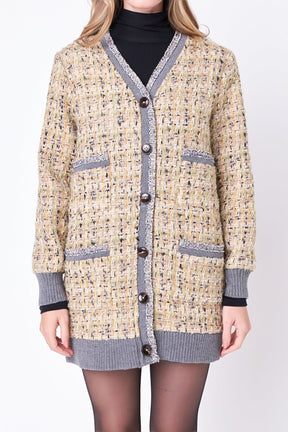 ENGLISH FACTORY - Boucle Coat With Trim - COATS available at Objectrare