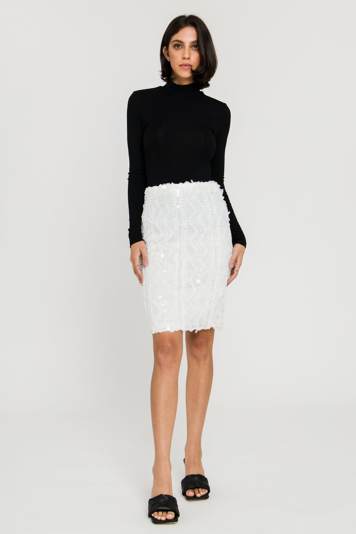 ENDLESS ROSE - Sequins Skirt - SKIRTS available at Objectrare