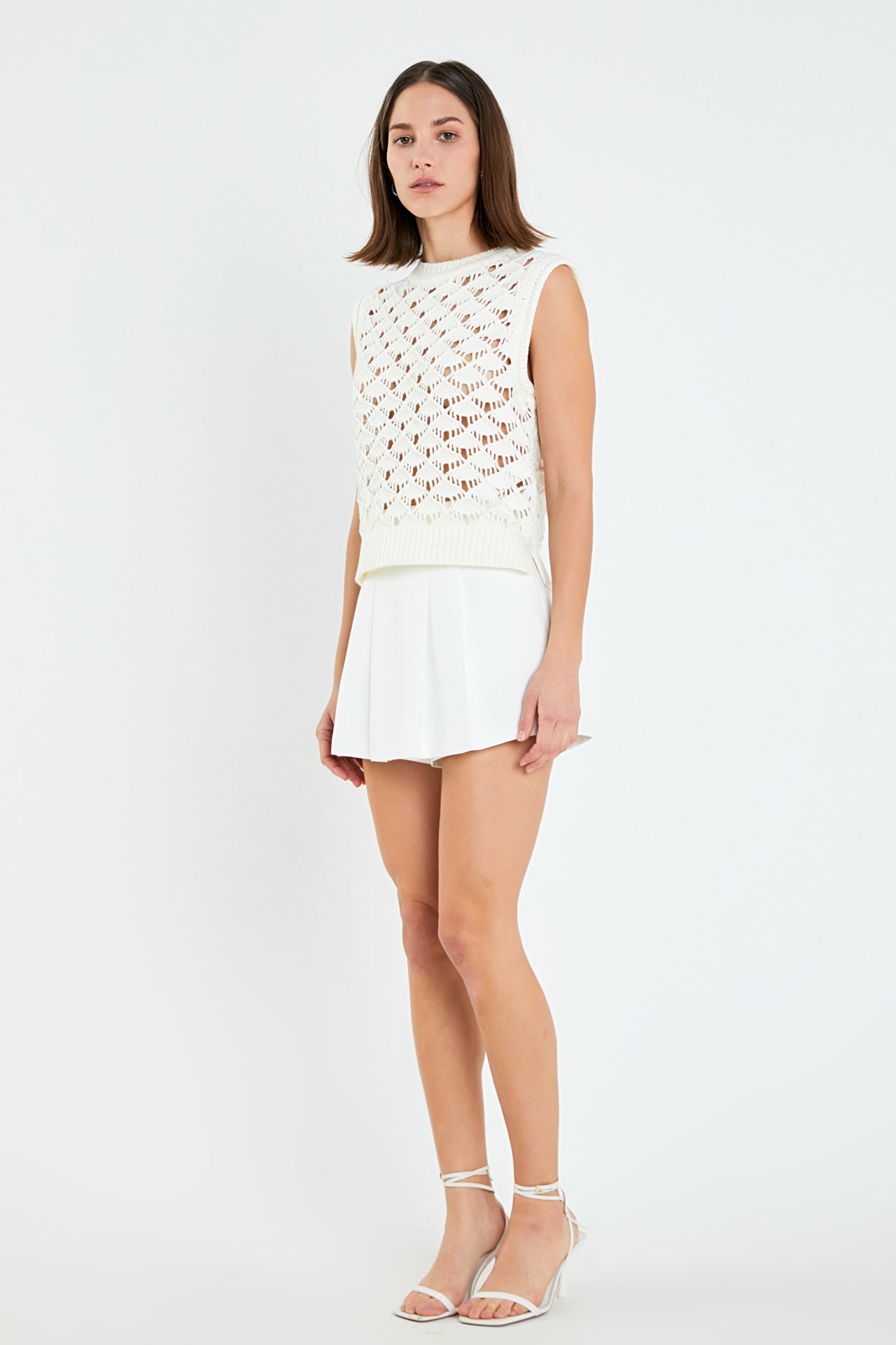 ENGLISH FACTORY - Crochet Vest Top - TOPS available at Objectrare