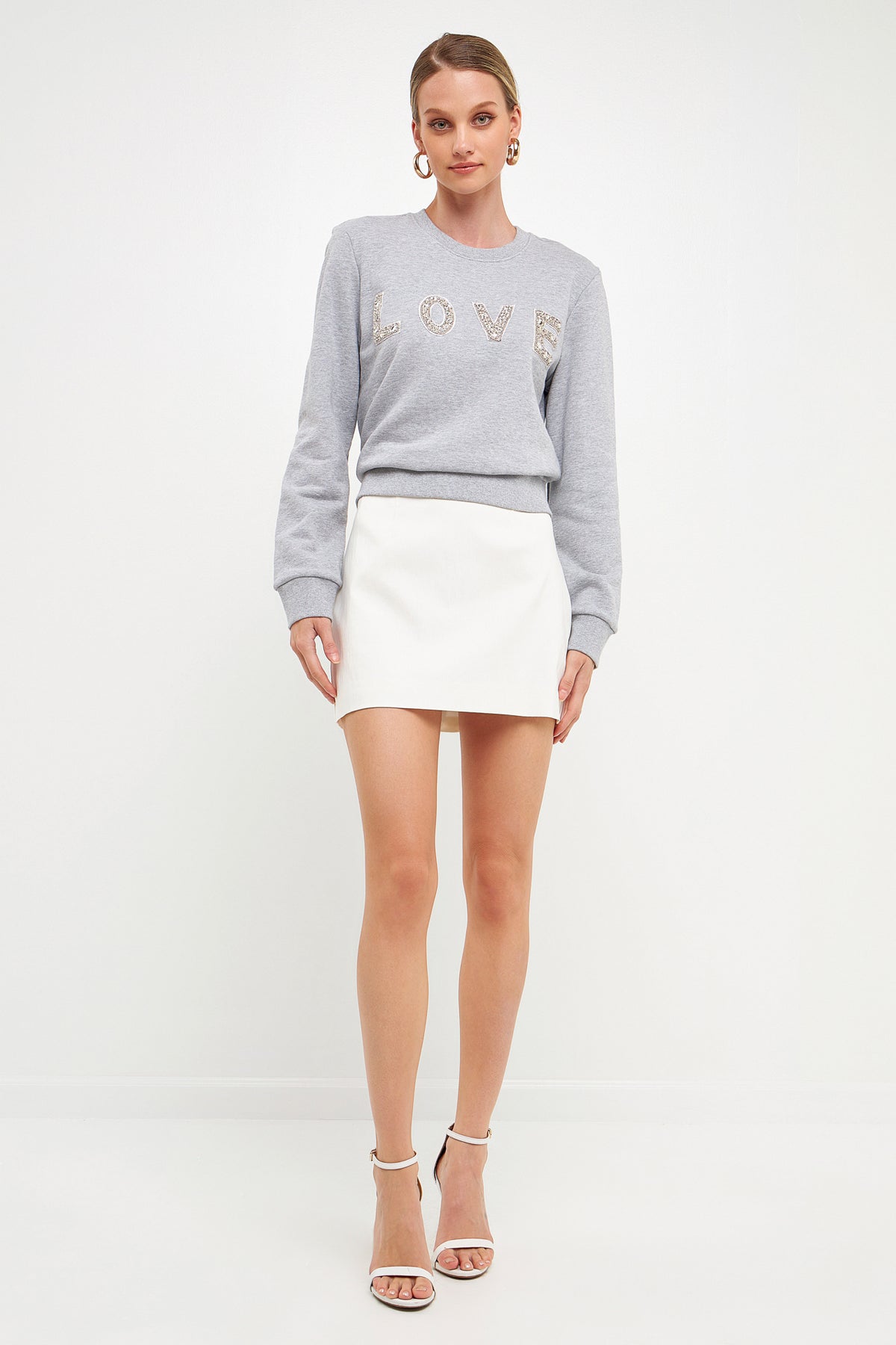 ENDLESS ROSE - Crystal Love Sweatshirt - SWEATERS & KNITS available at Objectrare