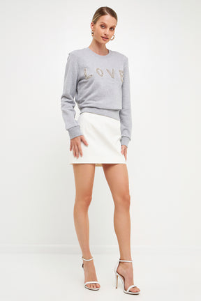 ENDLESS ROSE - Endless Rose - Crystal Love Sweatshirt - SWEATERS & KNITS available at Objectrare