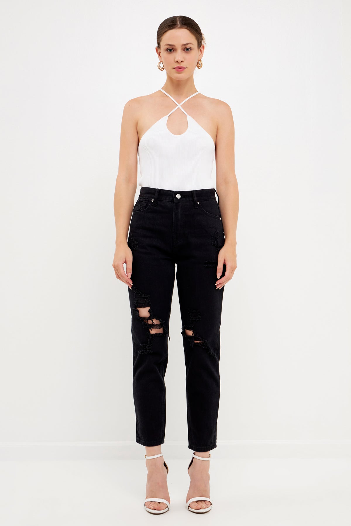 ENDLESS ROSE - Destroyed Jeans - JEANS available at Objectrare