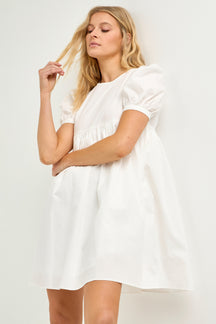 ENGLISH FACTORY - Puff Sleeve Babydoll Dress - DRESSES available at Objectrare