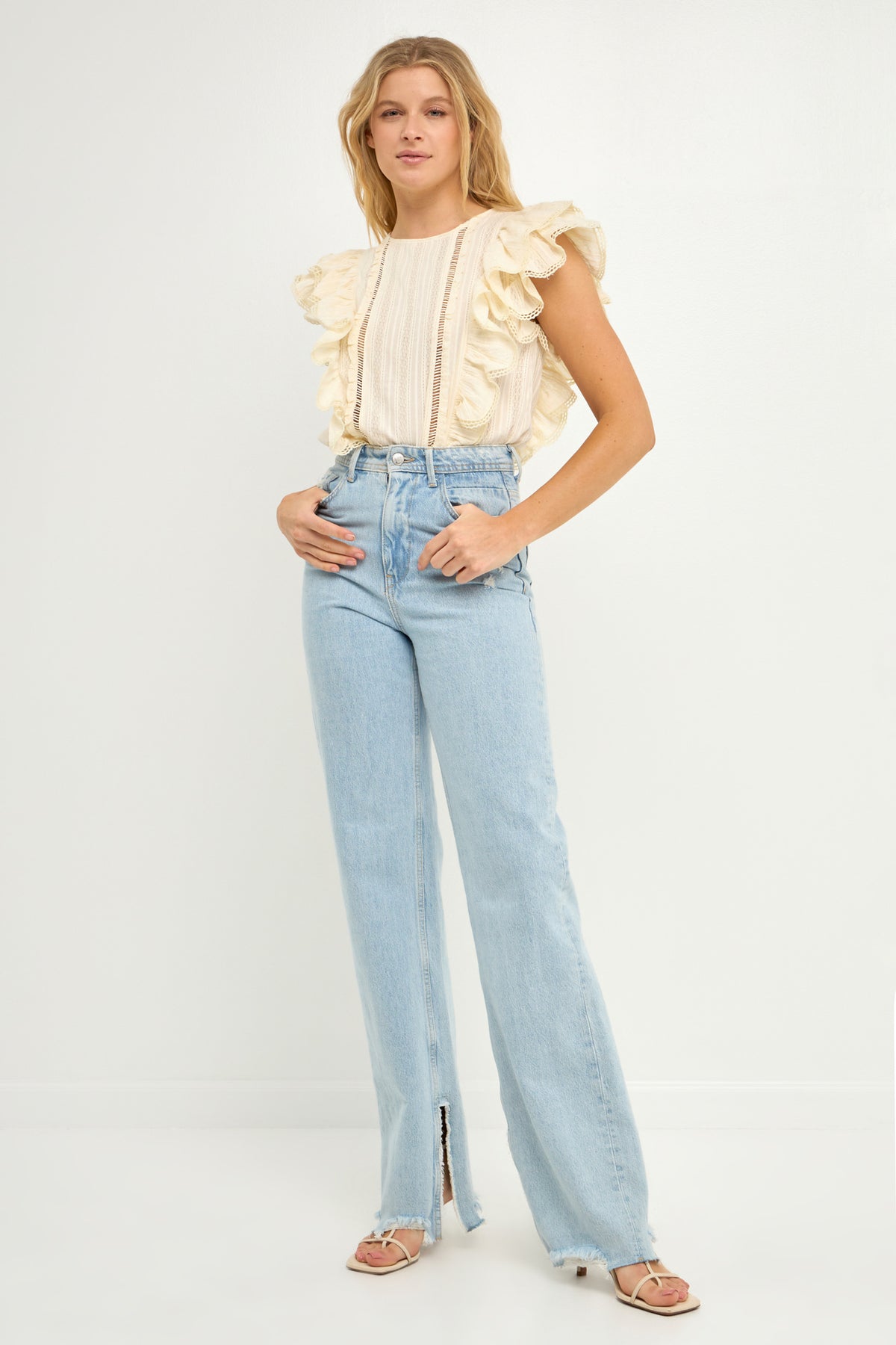 FREE THE ROSES - Scallop Ruffle Top - TOPS available at Objectrare