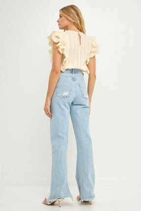 FREE THE ROSES - Scallop Ruffle Top - TOPS available at Objectrare
