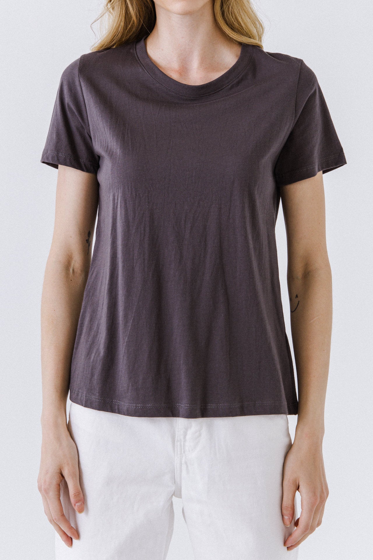 GREY LAB - Classic Round Neck Tee - T-SHIRTS available at Objectrare