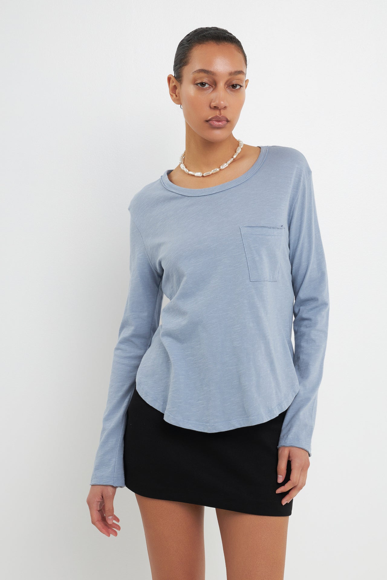 GREY LAB - Classic Round Neck Long Sleeves - T-SHIRTS available at Objectrare