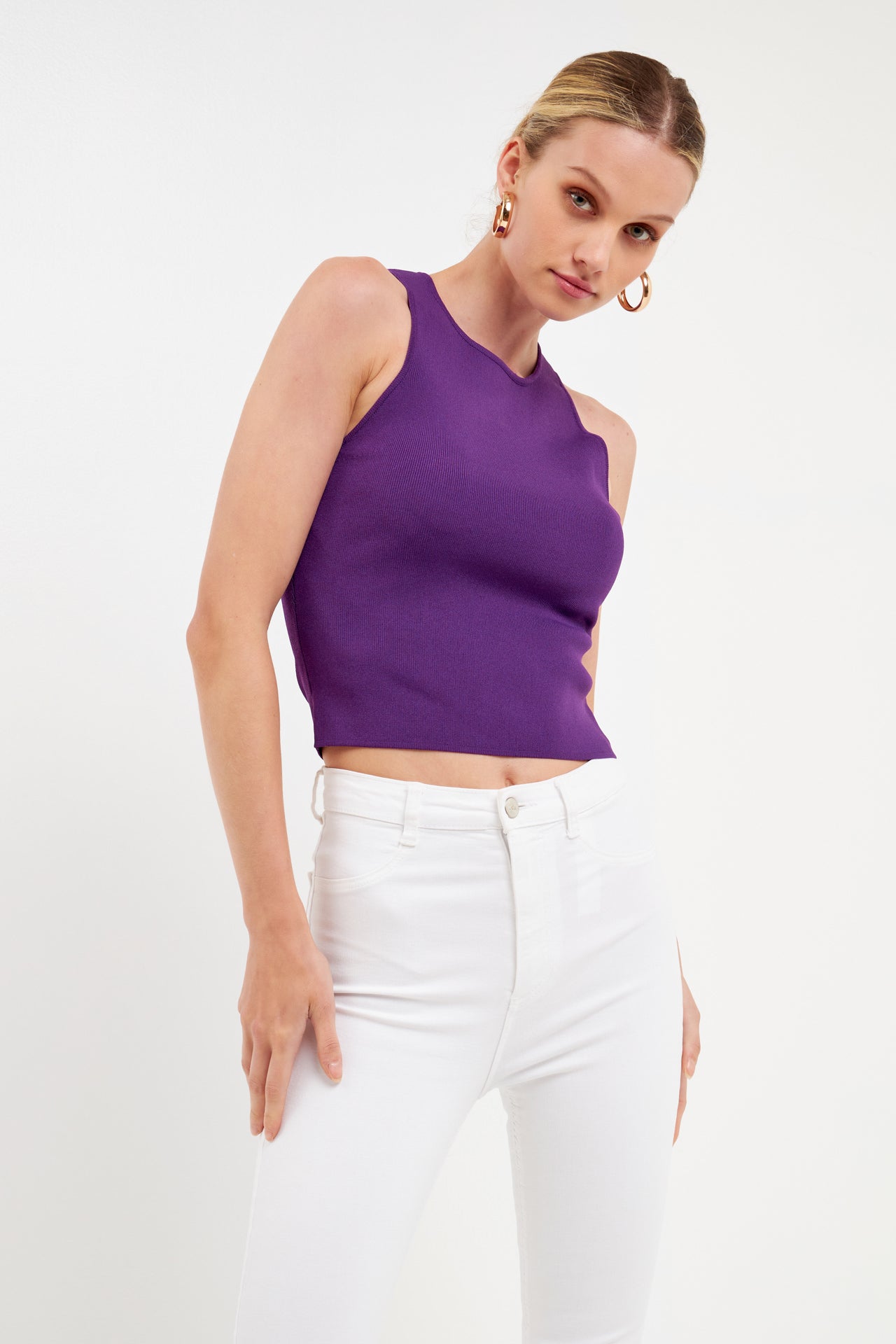 ENDLESS ROSE - Racerback Knit Tank - CAMI TOPS & TANK available at Objectrare