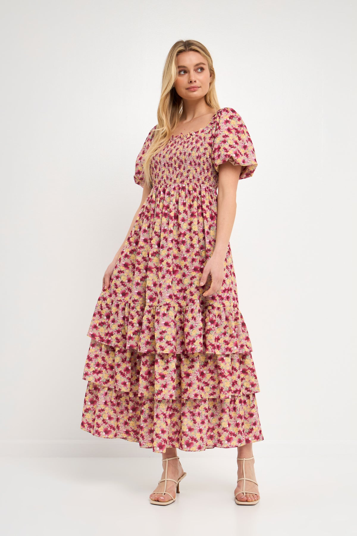 ENGLISH FACTORY - English Factory - Square Neckline Floral Print Maxi Dress - DRESSES available at Objectrare