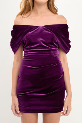 ENDLESS ROSE - Velvet Mini Dress - DRESSES available at Objectrare